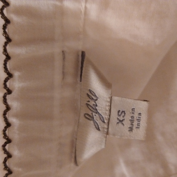 J Jill white cotton skirt with button embellishments Sz XS - Picture 7 of 9